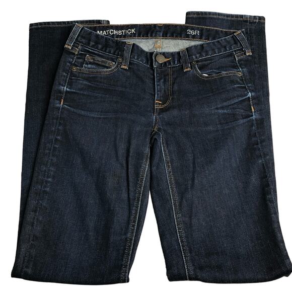 J Crew Matchstick Dark Wash Jeans Size 26R - Picture 2 of 10